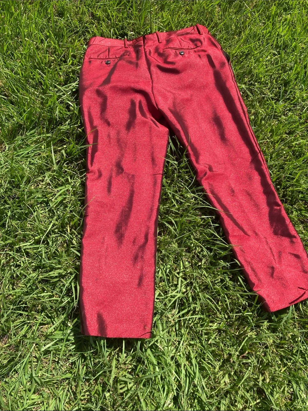 INC International Concepts Wine Red Blazer with Black Trim & Matching Pants